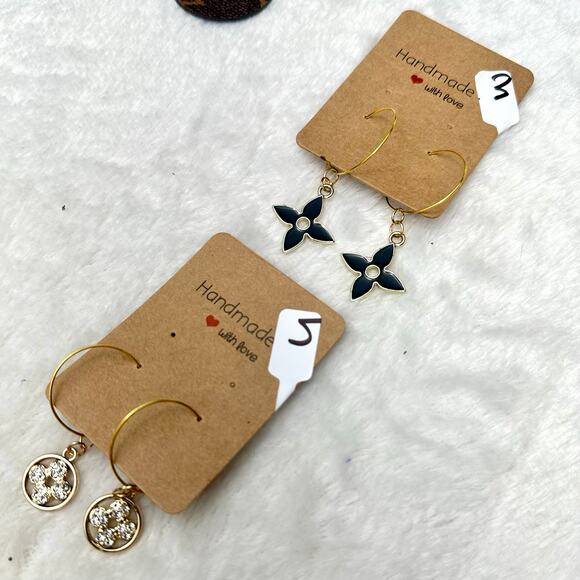 Hand crafted fashion earrings with charms choose ONE. ALL NEW. Great gift. - Picture 3 of 4